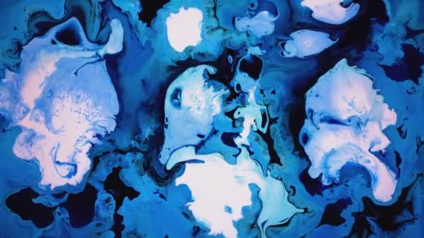Flux Abstrait Peintures Liquides Mélange — Video