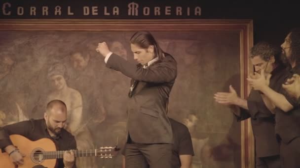 Spettacolo Flamenco Sul Palco — Video Stock