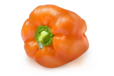 Turuncu biber beyaz kırpma yolu ile izole