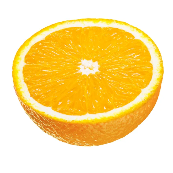 Scheibe frischer Orange isoliert auf weißem Hintergrund — Stockfoto