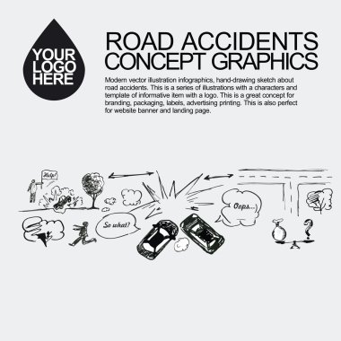 Trafik kazası. Araba kaza olayı.