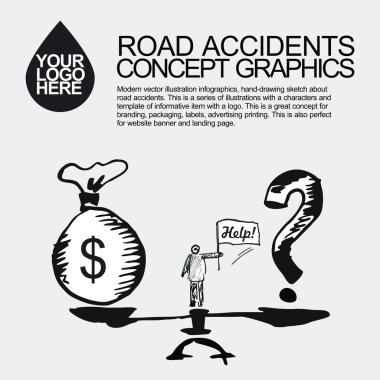 Trafik kazası. Araba kaza olayı.