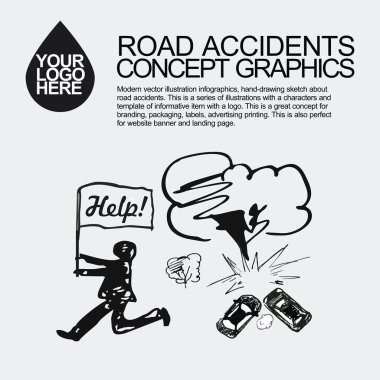 Trafik kazası. Araba kaza olayı.