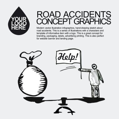 Trafik kazası. Araba kaza olayı.