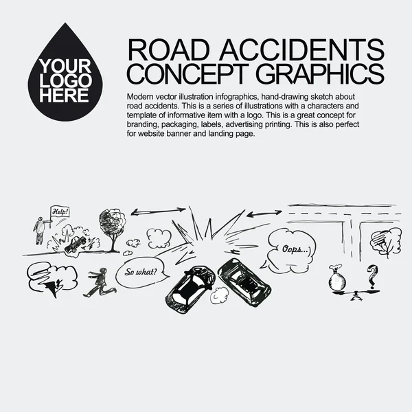 Trafik kazası. Araba kaza olayı.