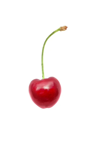 Cherry na białym tle ze ścieżką przycinającą — Zdjęcie stockowe