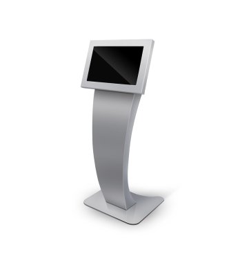 Interactive Information Kiosk Terminal Stand clipart