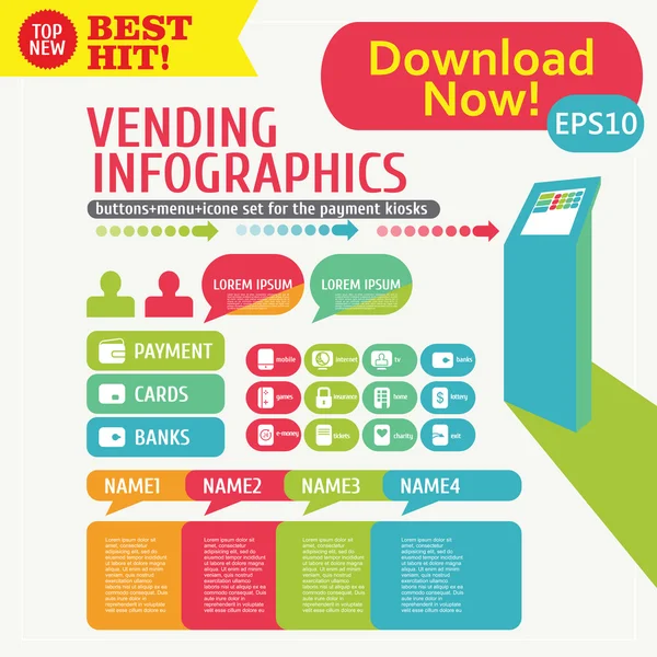 Infographic menü Kiosk Stand