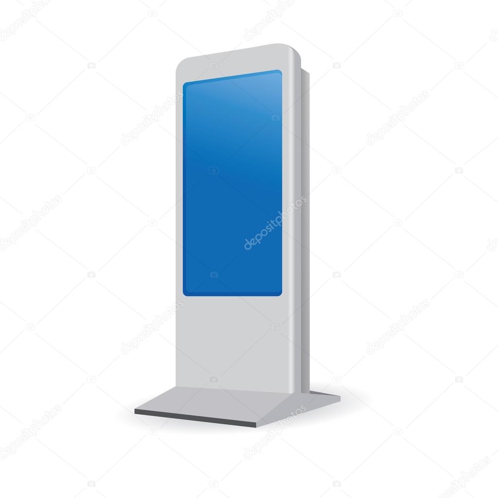 Interactive Information Kiosk Terminal Stand