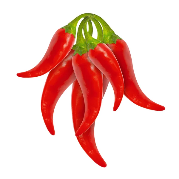 Massa röda hoade Chilipeppar — Stockfoto