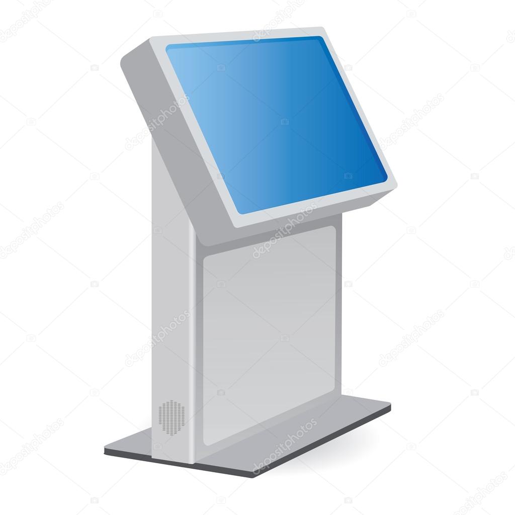 Interactive Information Kiosk Terminal Stand