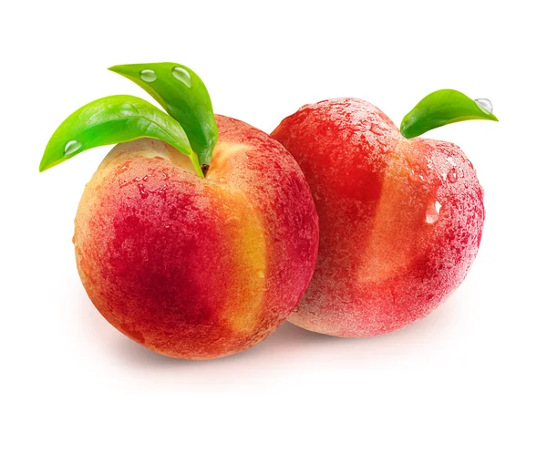 Peaches with clipping path — Stock Photo, Image