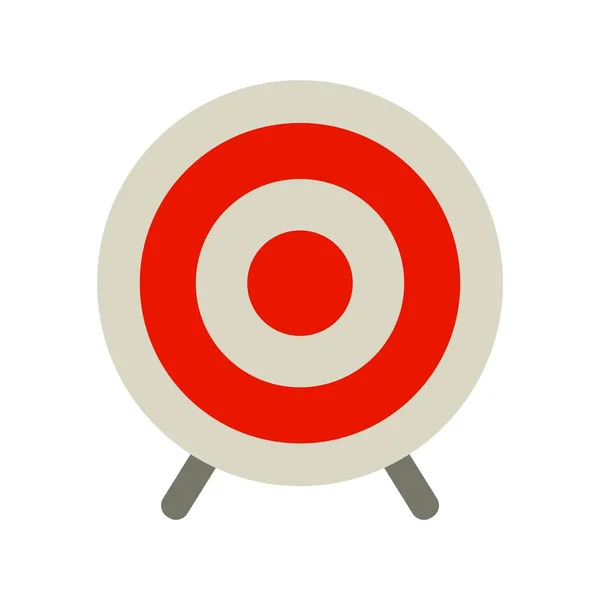 Target Goal Flat Icon Illustration — Stock Vector