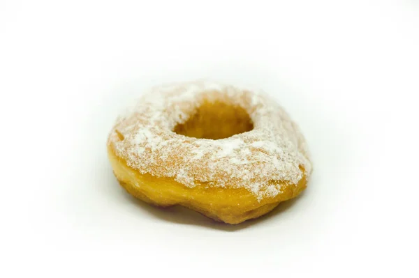 Zijaanzicht Van Een Donut Met Icing Sugar Topping Heerlijke Zoete — Stockfoto