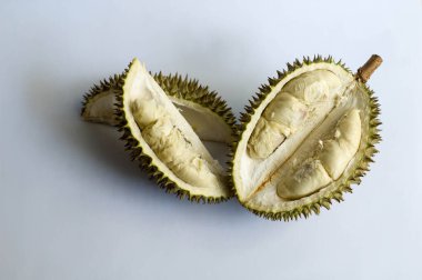 Kral Fruit Durian Durio Zibethinus Beyaz Arkaplan Krakeriyle Açık