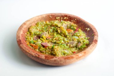 Sambal Bawang Endonezya usulü doğranmış soğanlı acı biber sosu