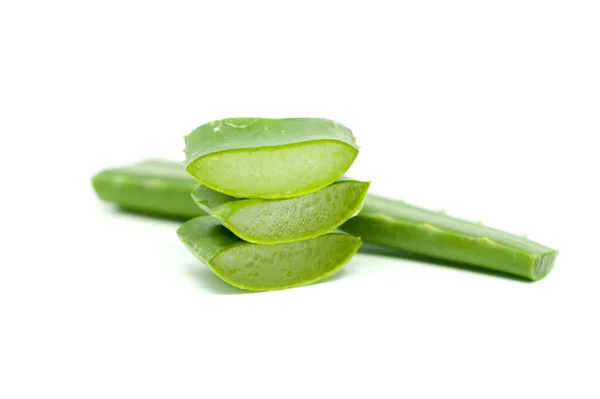 Aloe Vera Drei Stacks Mit Einem Auf Dem Rücken Frisch — Stockfoto