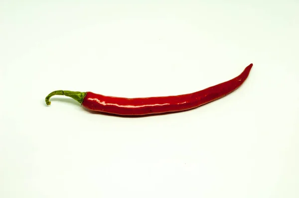 One Big Red Chili Pepper Cabe Merah Besar Indonesian Isolated — Stock fotografie