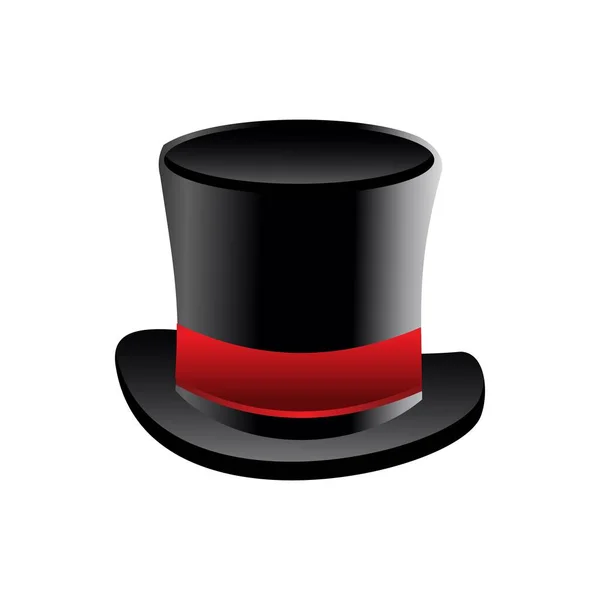 Magician Top Hat Vector Illustration Isolated White — Stock Vector