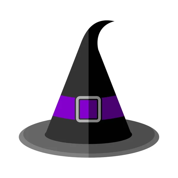 Witch Hat Flat Icon Design Halloween Vector Element Witch Hat — Stock Vector