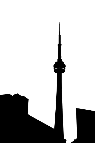 Toronto downtown i svart och vitt — Stockfoto