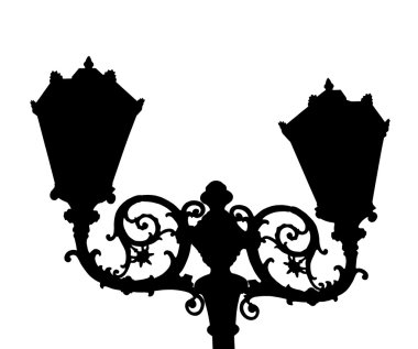 Siyah / beyaz Moskova'da ışık sokak