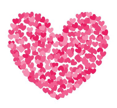 Pembe kalplerin arka planı kart için izole edildi