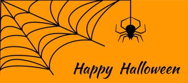 Örümcek ağlı Cadılar Bayramı tebrik kartın kutlu olsun