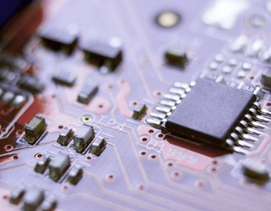 Mikro devreler ve elektronik bileşenler. Makro fotoğrafçılık