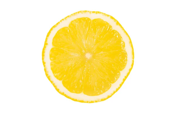 Limon dilimi beyaz arkaplanda izole