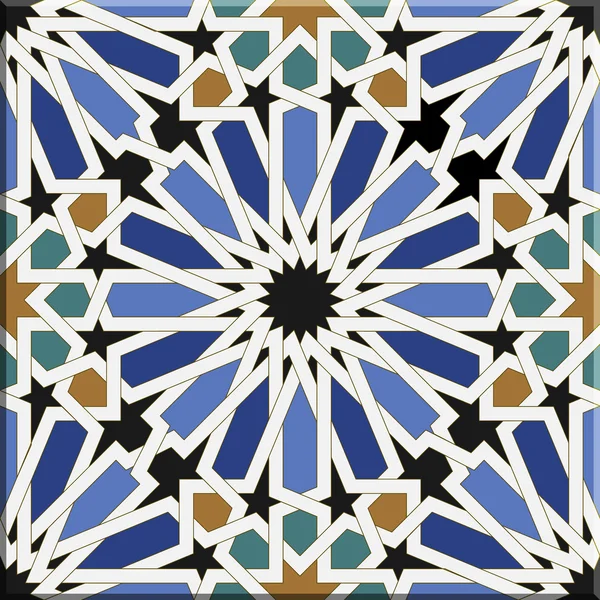 Carreaux arabes motif sans couture. Séville, Espagne . — Image vectorielle