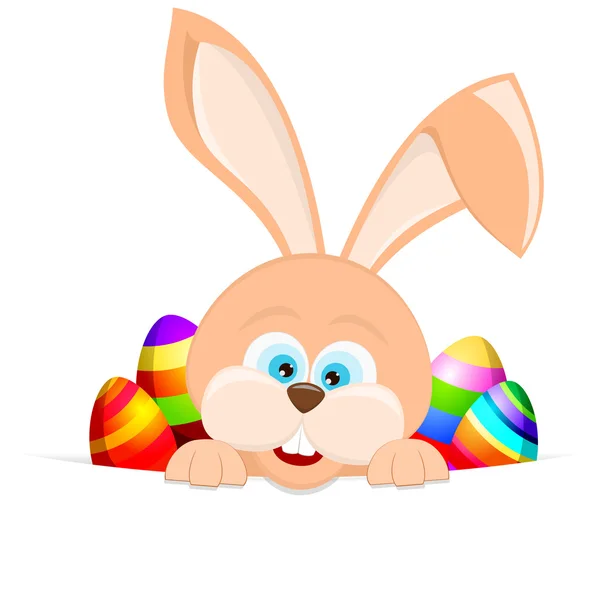 Cartoon easter rabbit background — Stock Vector