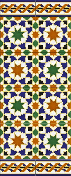 Carreaux arabes motif horizontal sans couture 3 — Image vectorielle