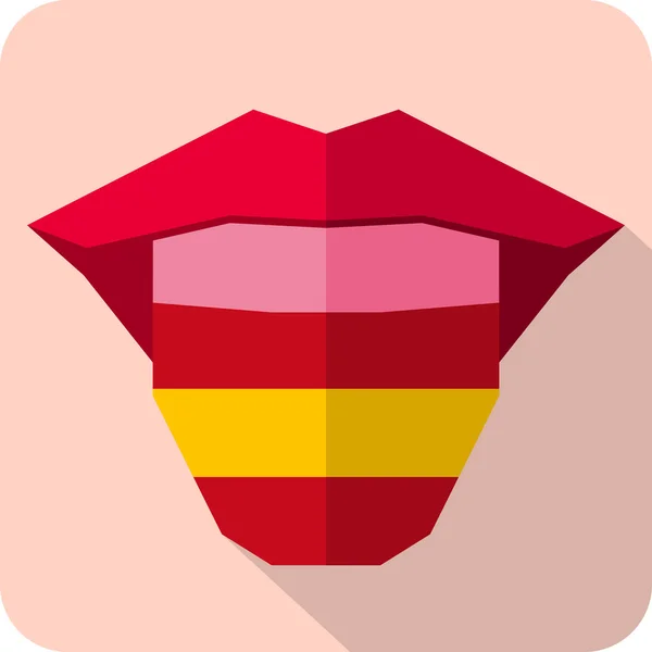 Lengua: Icono web de idioma con bandera. España — Vector de stock