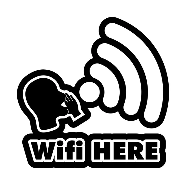 Wi-Fi burada siyah beyaz etiket