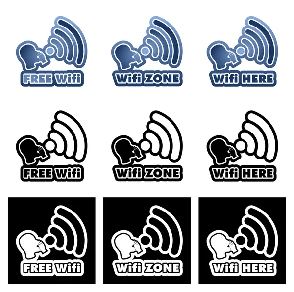 Ücretsiz Wi-Fi bölge burada etiketleri ayarla