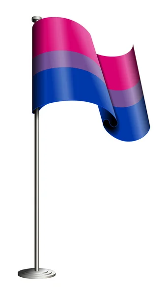 Vetor de bandeira do orgulho bissexual — Vetor de Stock