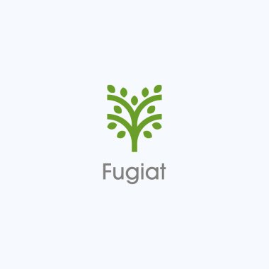 Ağaç logosu tasarım vektör şablonu