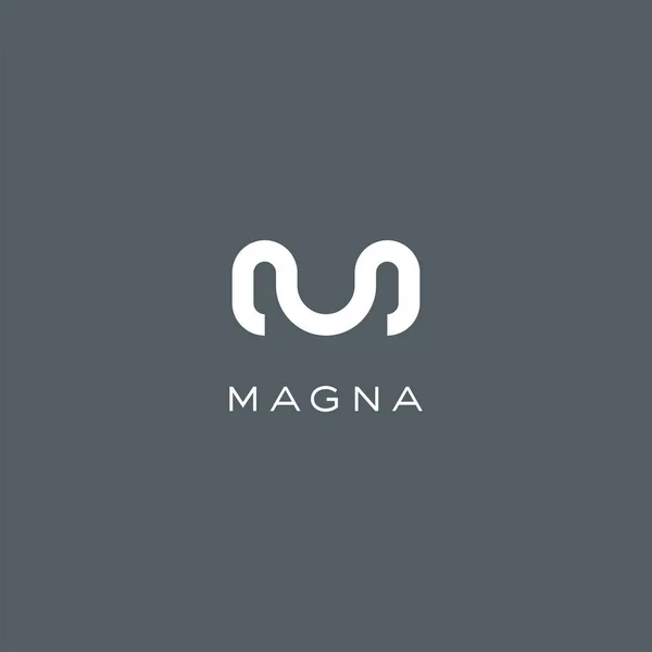 M harfi logo tasarım şablonu