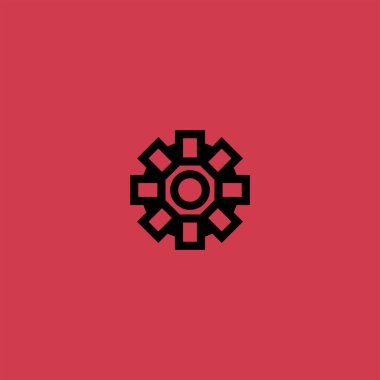 Vites, dişli logo tasarım vektör şablonu