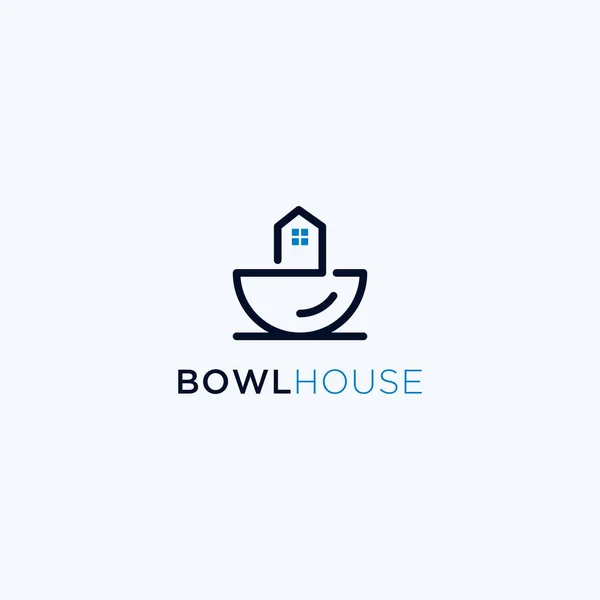 Bowl evi logo tasarım vektör şablonu