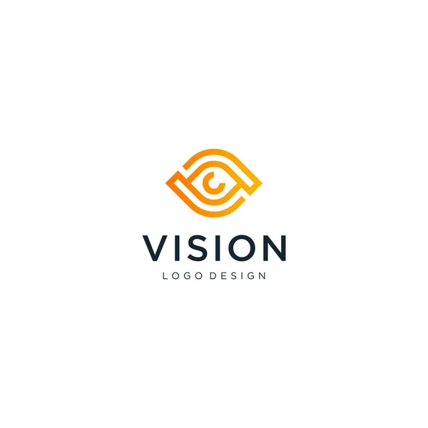 Vision logo tasarım vektörü