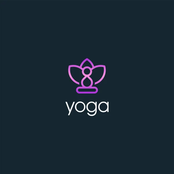 Yoga spa lotus logo tasarımı ikon vektör şablonu