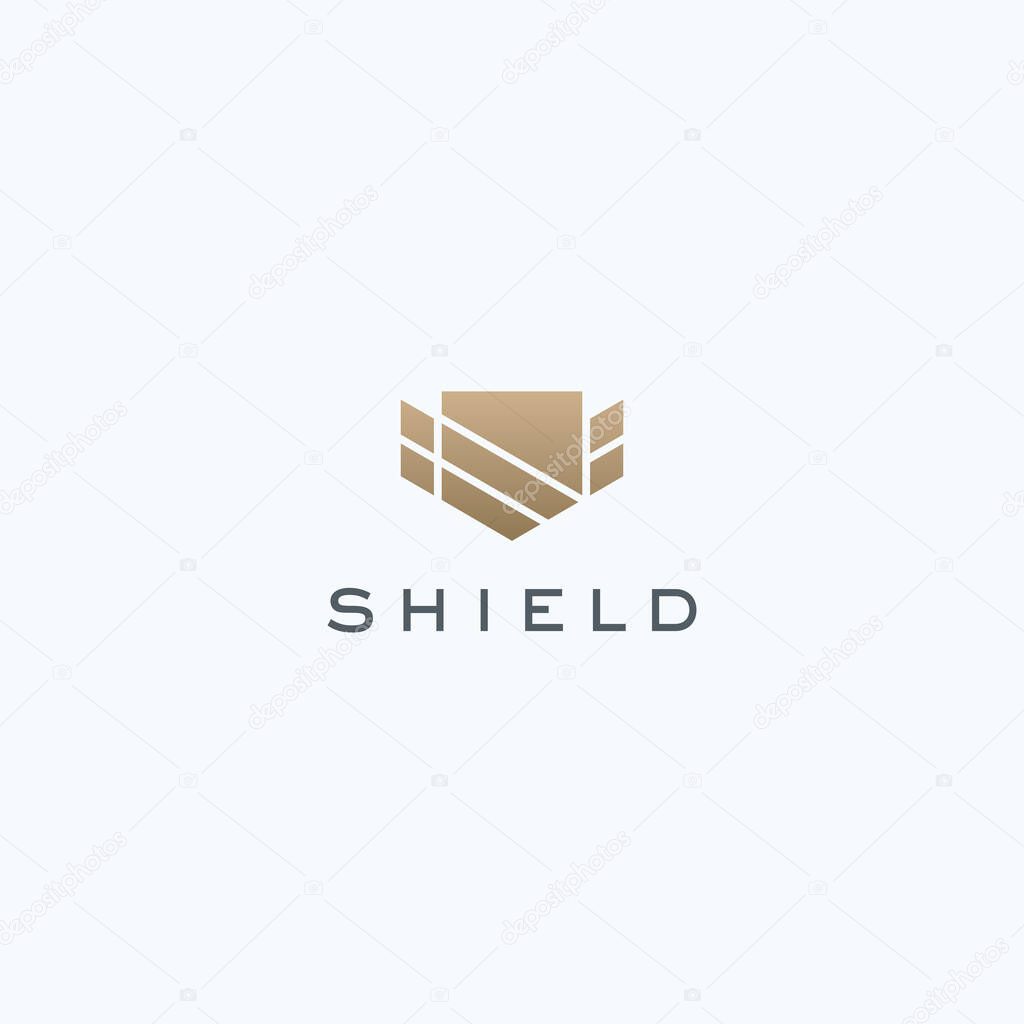 shield wings logo design template