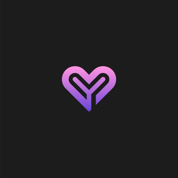 Plantilla Diseño Logotipo Corazón Abstracto — Vector de stock