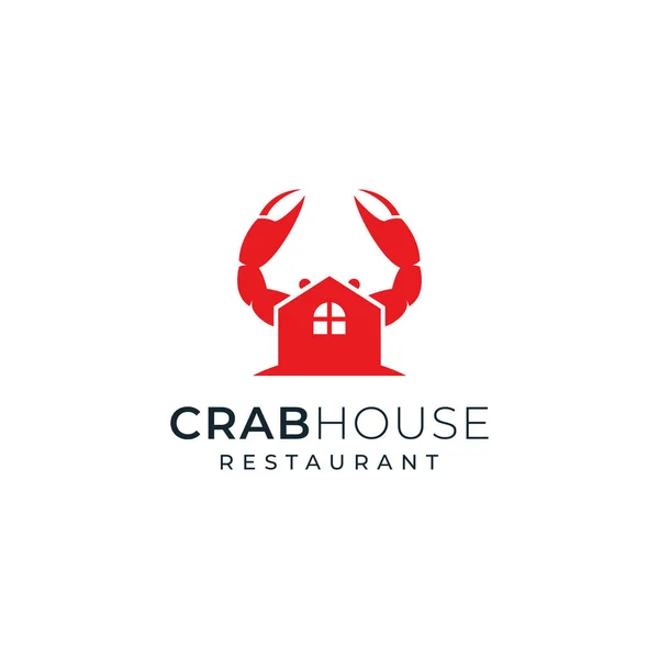 Yengeç Evi logo tasarım vektör şablonu