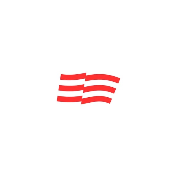 Modelo Vetor Design Logotipo Bandeira —  Vetores de Stock