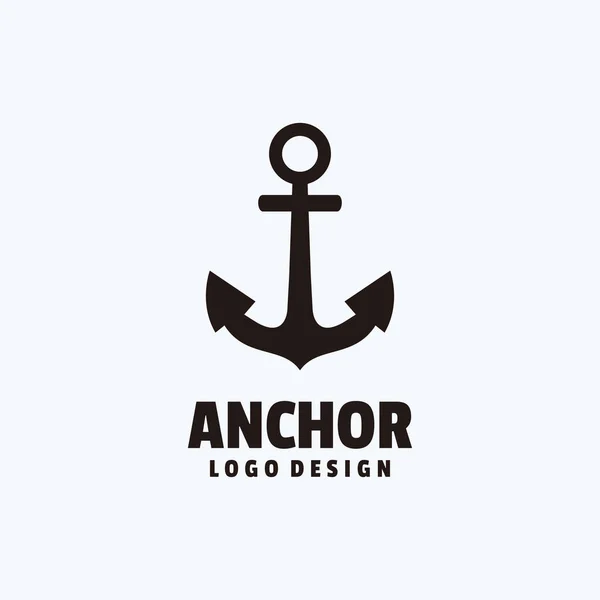 Çapa logosu tasarım vektör şablonu