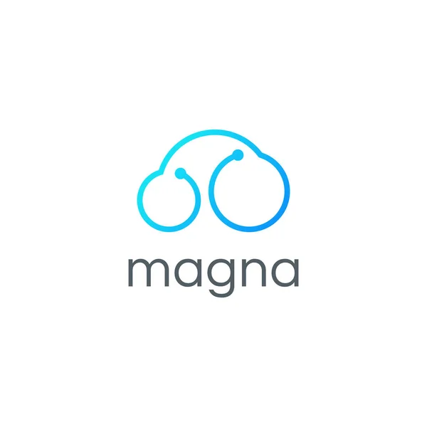 Noktalı logo tasarım şablonu olan bulut