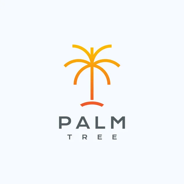 Plantilla Diseño Logotipo Palm Tree Vector — Vector de stock